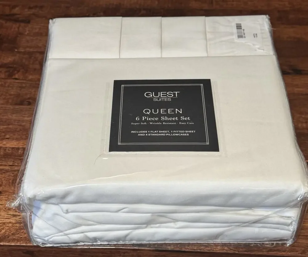 Guest Suited Six Piece Queen Sheet Set